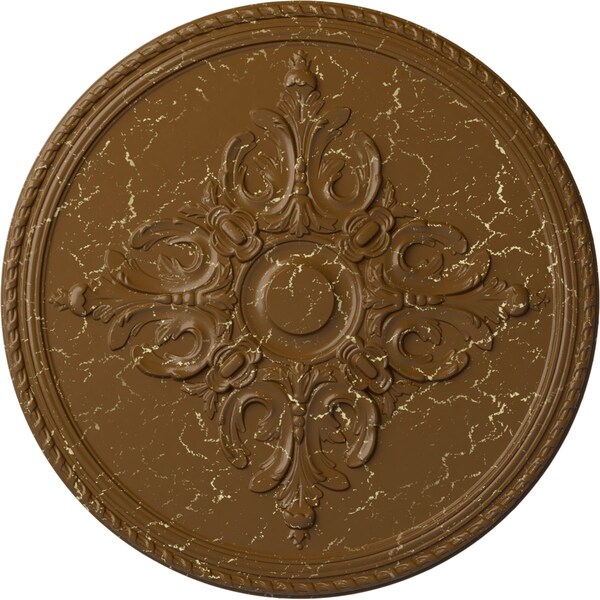 Ekena Millwork Milton Ceiling Medallion (Fits Canopies up to 7 7/8"), 40 5/8"OD x 1 3/4"P, Smokey Topaz Crackle CM40MISTC - main